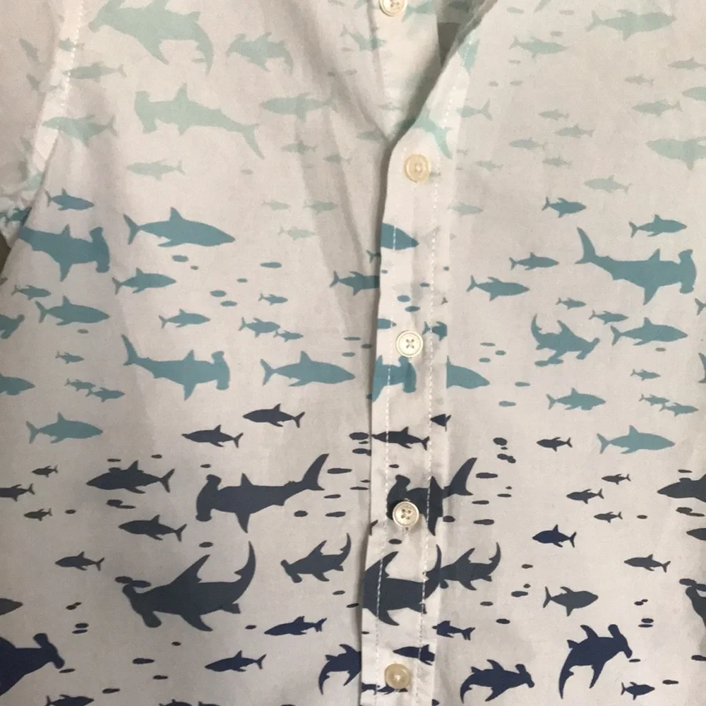 OshKosh shirt boy size 12 sharks theme like new